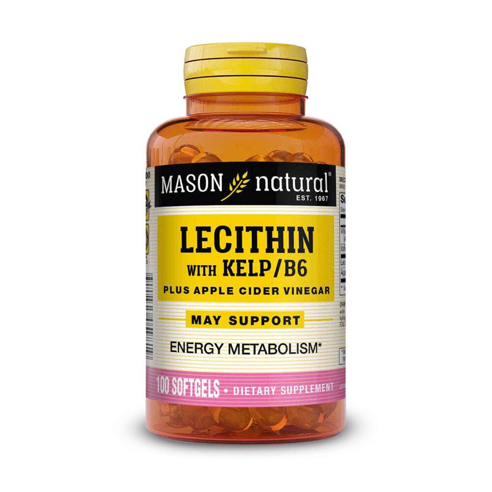 Vitamina Lecitina Kelp B6 Mason Natural 100 Cápsulas blandas