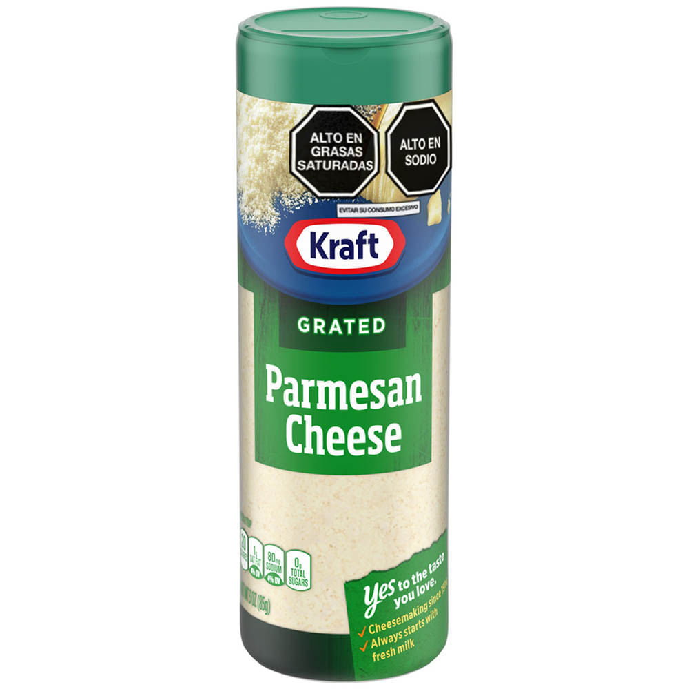 Queso Parmesano Rallado KRAFT Frasco 85g