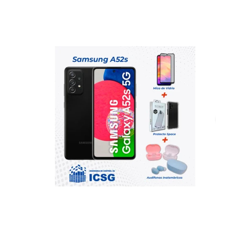 Samsung Galaxy A52S 5G 128gb 6gb + audifono bluetooth + mica + case