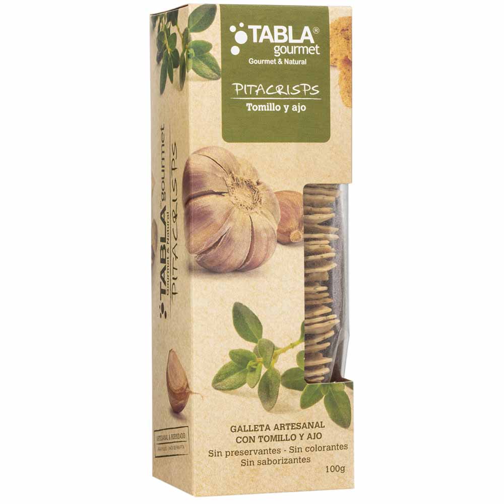 Pitacrips Ajo y Tomillo TABLA GOURMET Caja 100g