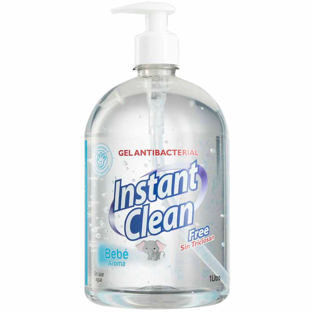 Gel Antibacterial INSTANT CLEAN Bebé Frasco 1L
