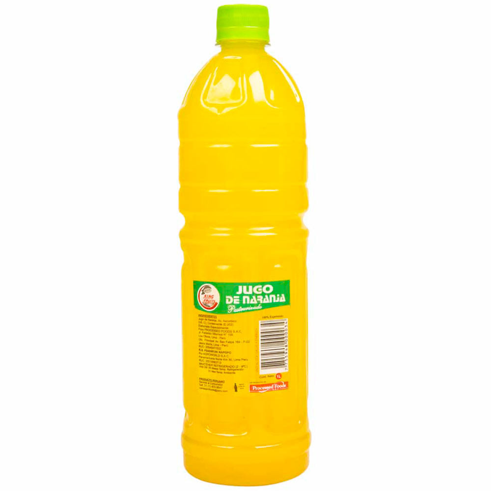 Jugo KING FRUITS Naranja Botella 1L