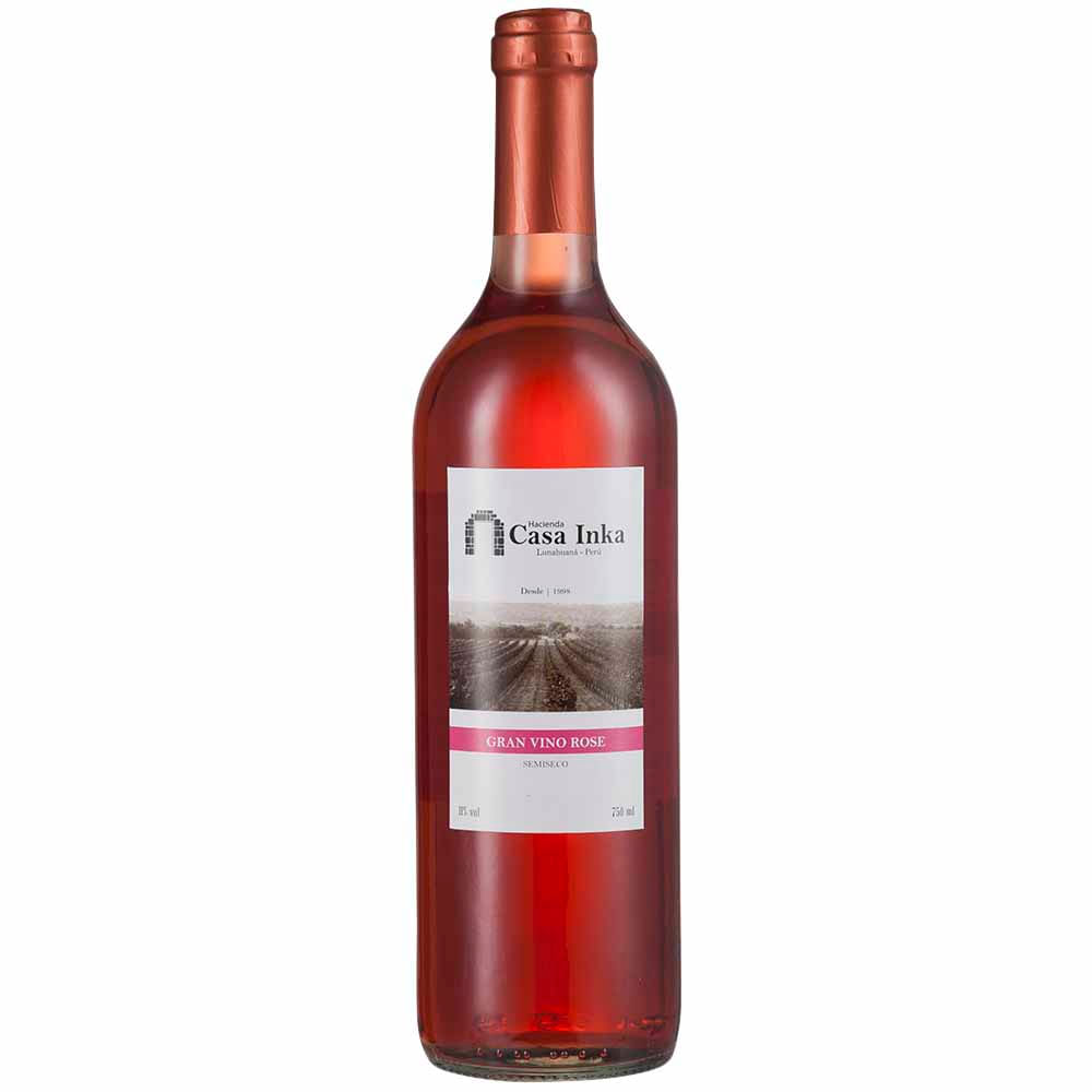 Vino Rosé HACIENDA CASA INKA Semi Seco Botella 750ml