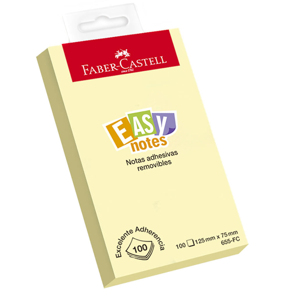 Notas Adhesivas FABER-CASTELL Easy Removibles 125mm x 75mm
