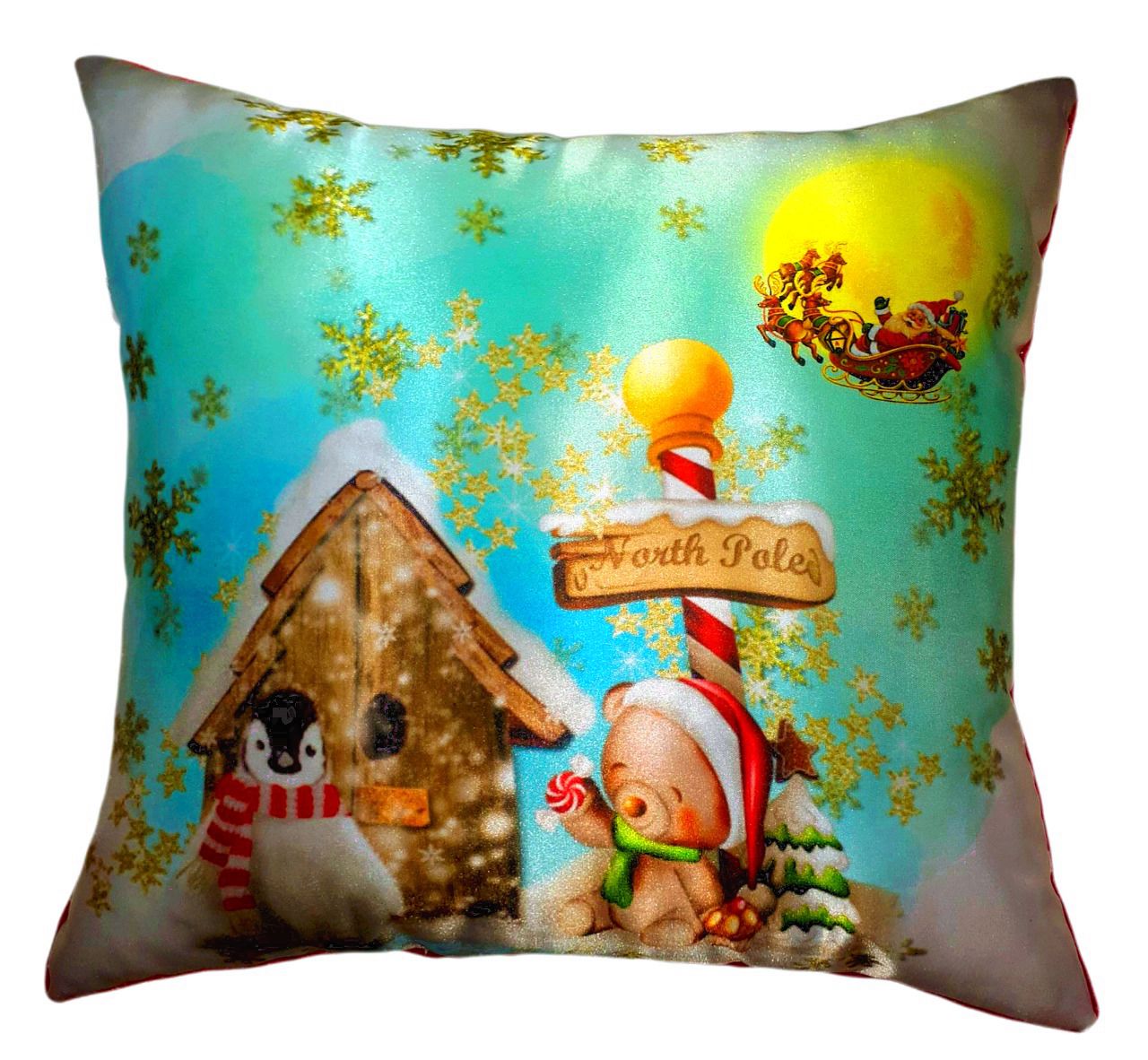 Cojín Navideño Greeta Otto Pingue y Osito Blanco