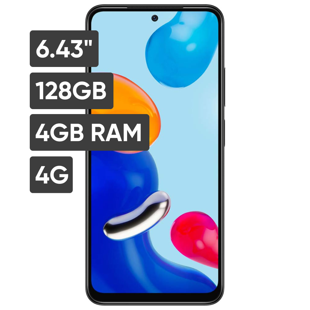 Smartphone XIAOMI Redmi Note 11 6.43'' 4GB 128GB 50MP + 8MP + 2MP + 2MP Graphite Gray