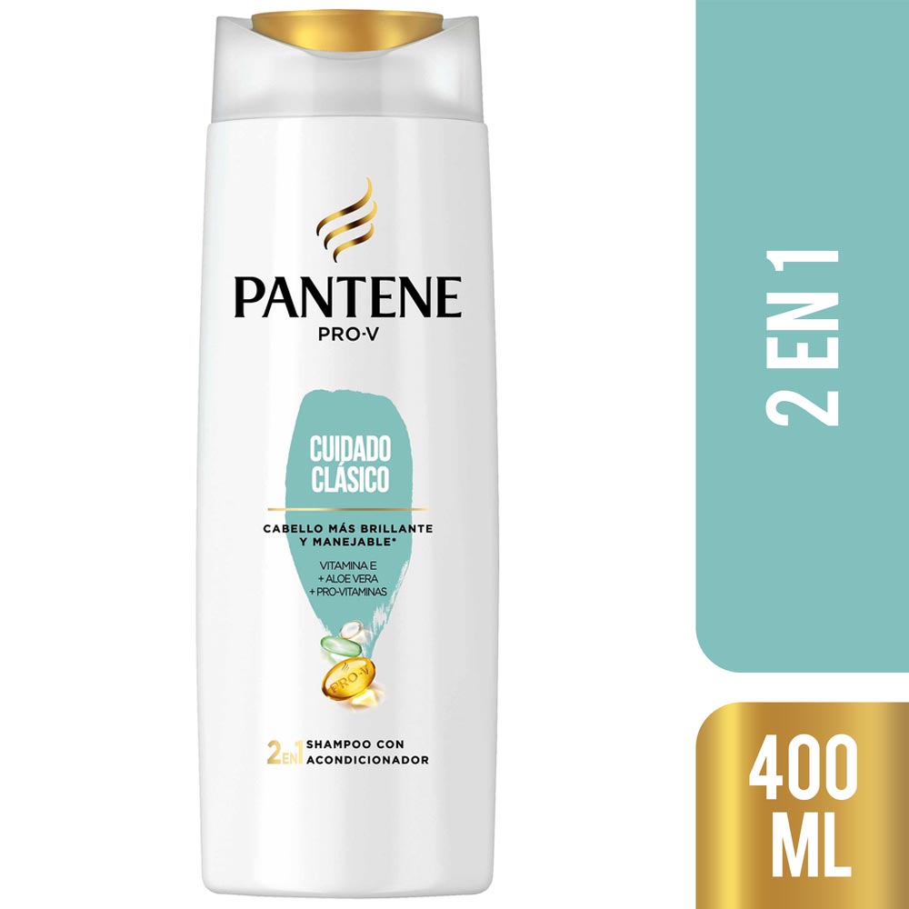 Shampoo PANTENE 2 en 1 Cuidado Clásico Frasco 400ml