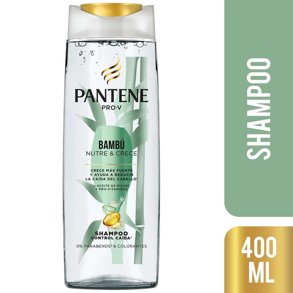Shampoo PANTENE Bambú Nutre y Crece Frasco 400ml