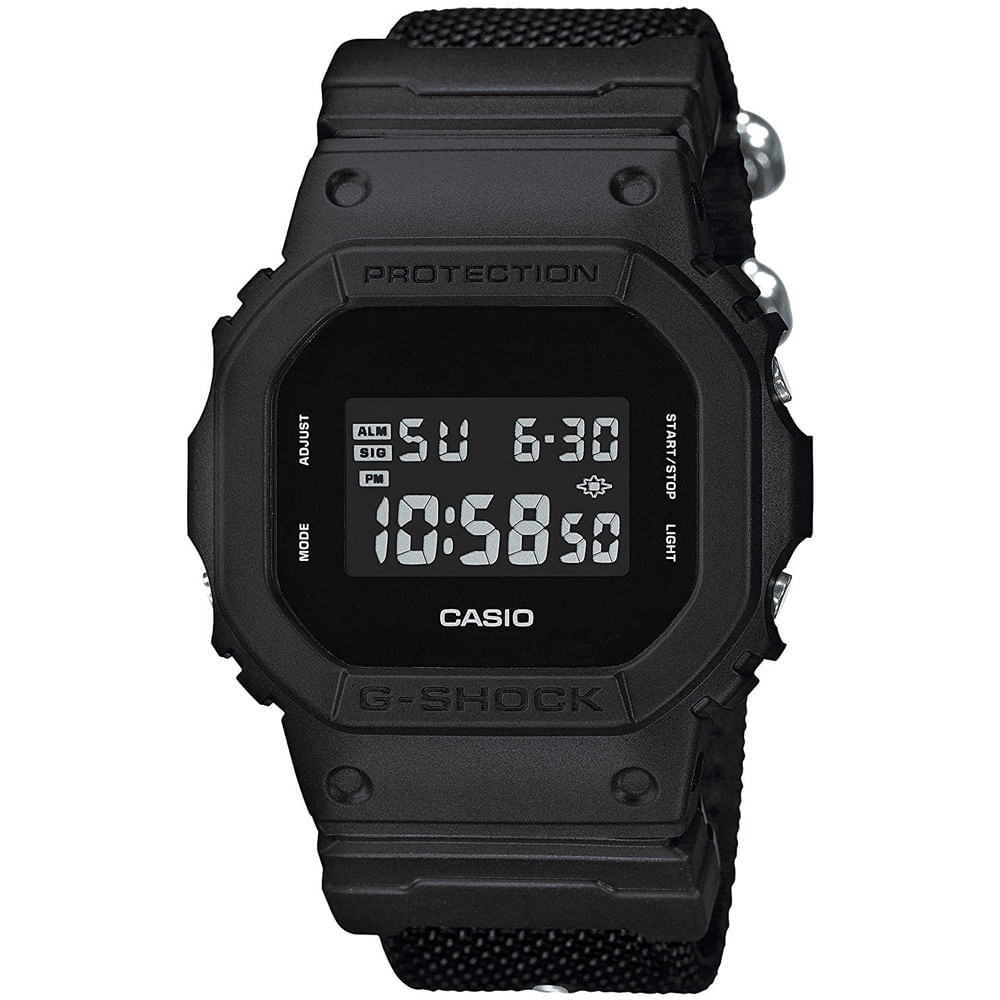 Reloj Casio G-Shock DW5600BBN-1 Luz de Fondo Correa de Nailon Negro