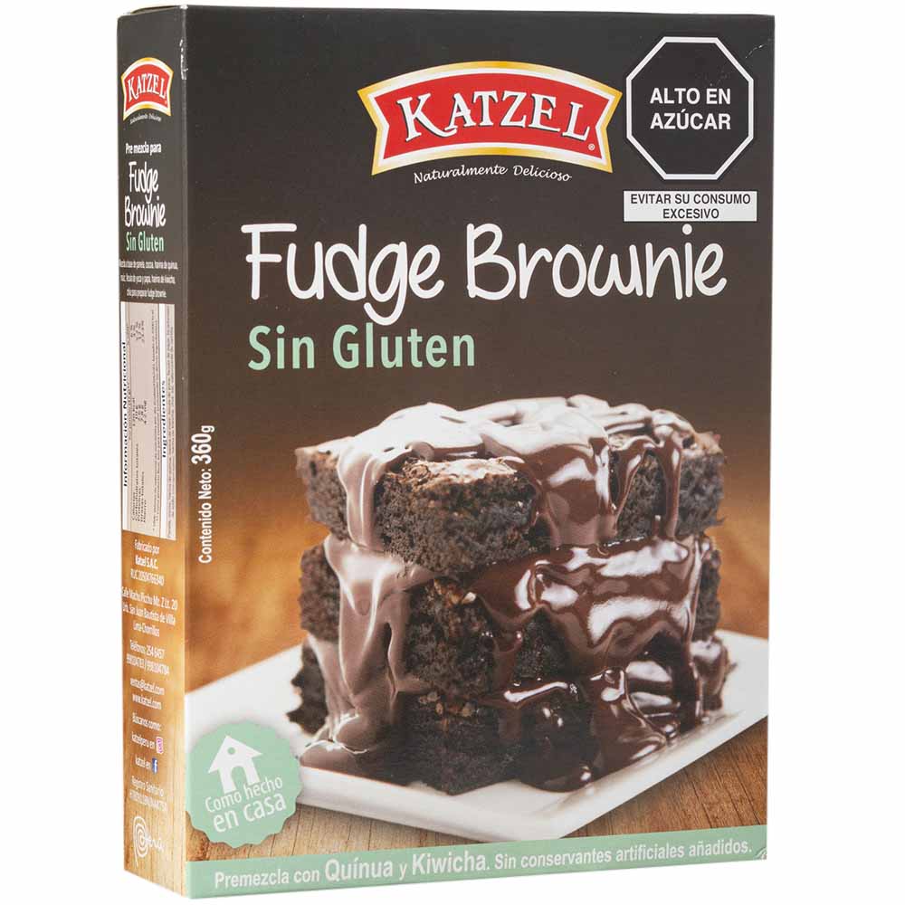Pre Mezcla KATZEL para Fudge Brownie Sin Gluten Caja 360