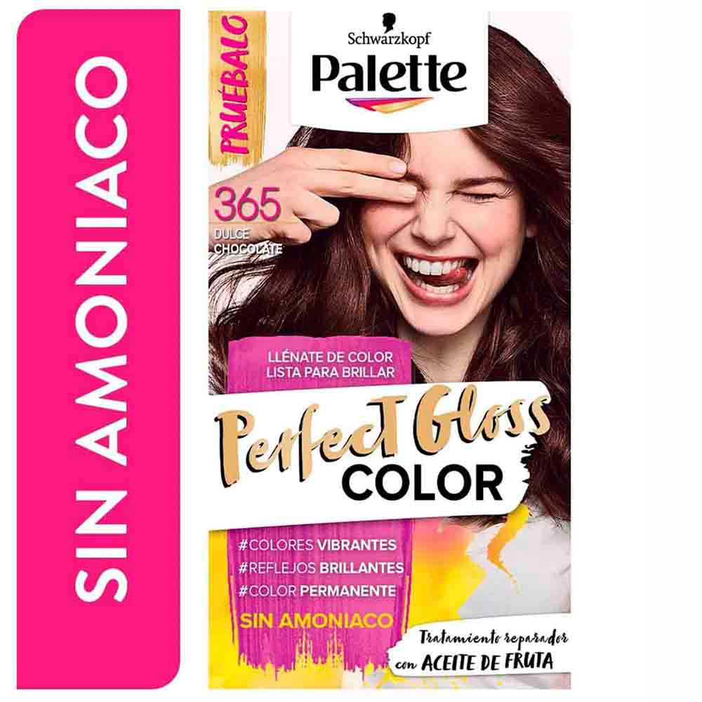 Tinte para Cabello PALETTE Perfect Gloss Color 365 Dulce Chocolate Caja 1un