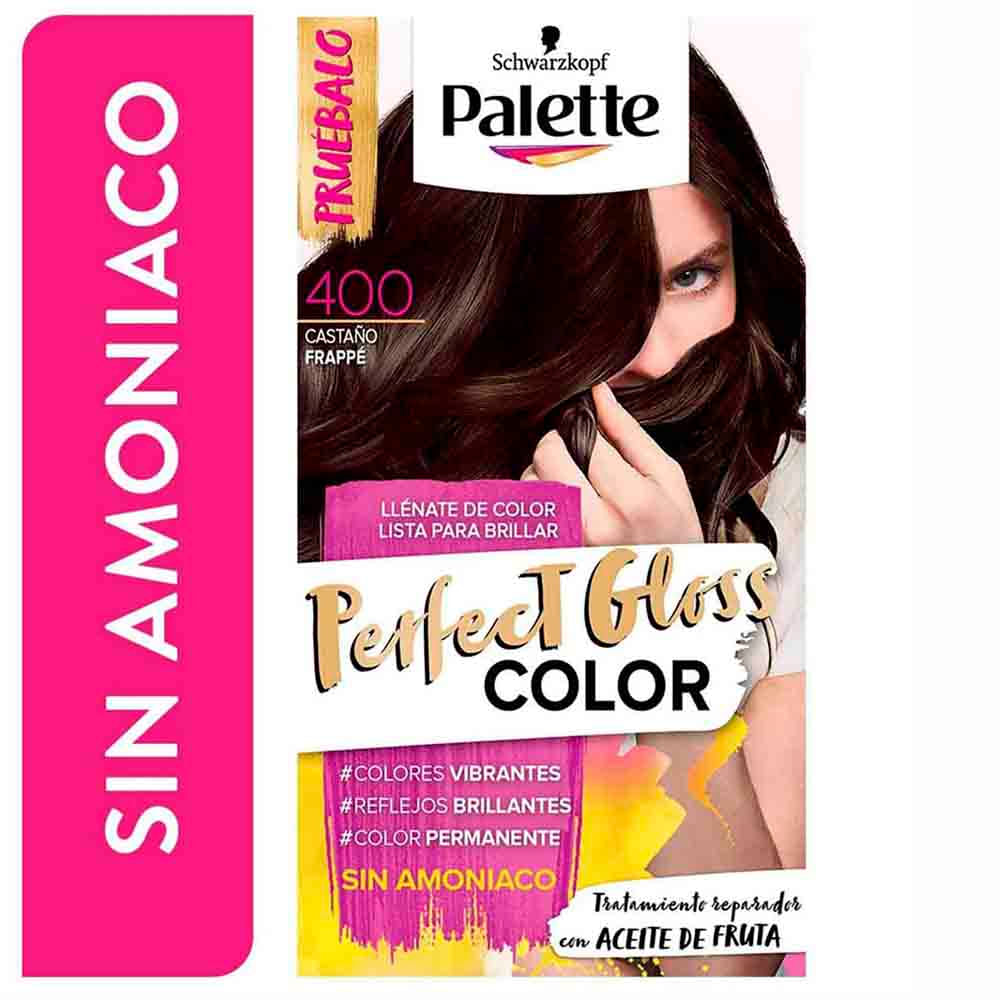 Tinte para Cabello PALETTE Perfect Gloss Color 400 Castaño Frappé Caja 1un