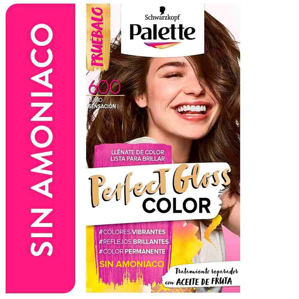 Tinte para Cabello PALETTE Perfect Gloss Color 600 Rubio Sensación Caja 1un