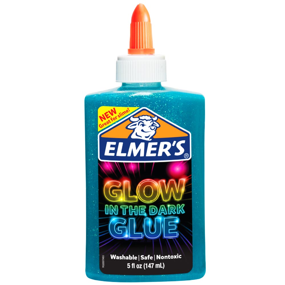 Goma ELMERS Glow In The Dark Azul Botella 147ml