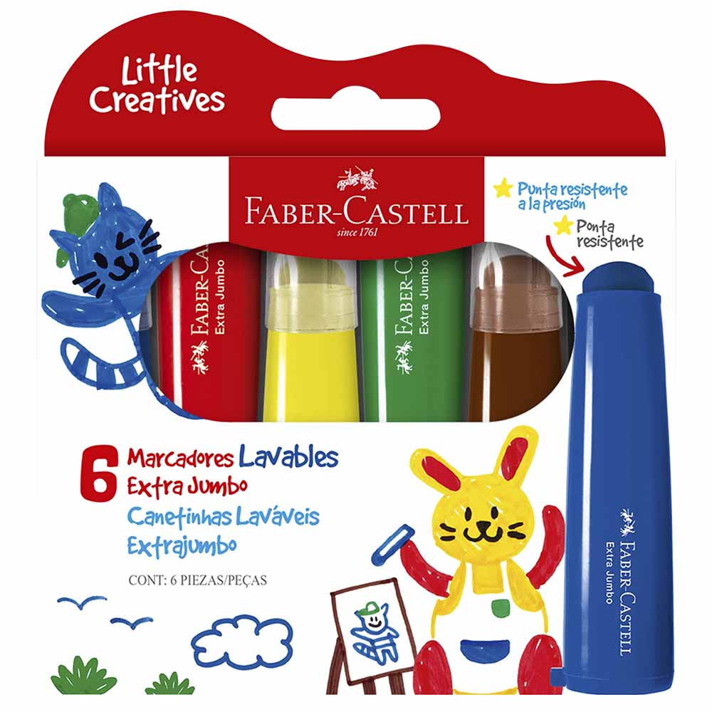 Marcador Lavable FABER CASTELL Extra Jumbo 354504