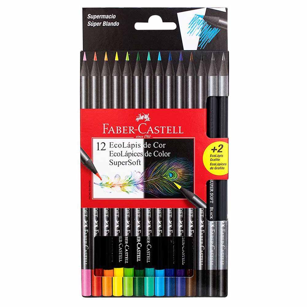 Ecolapices FABER CASTELL Colores Supersoft X12