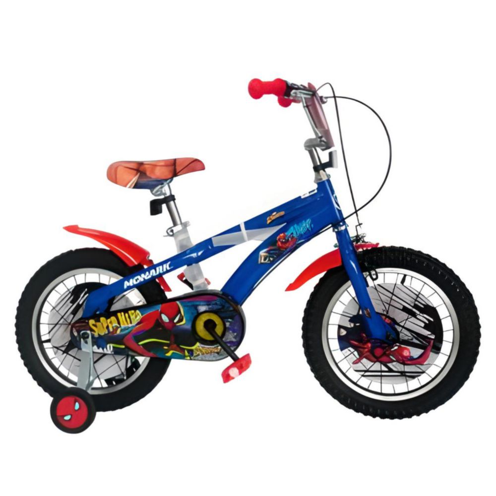Bicicleta para Niño Monark Spiderman Super Hero Aro 16 Azul/Rojo
