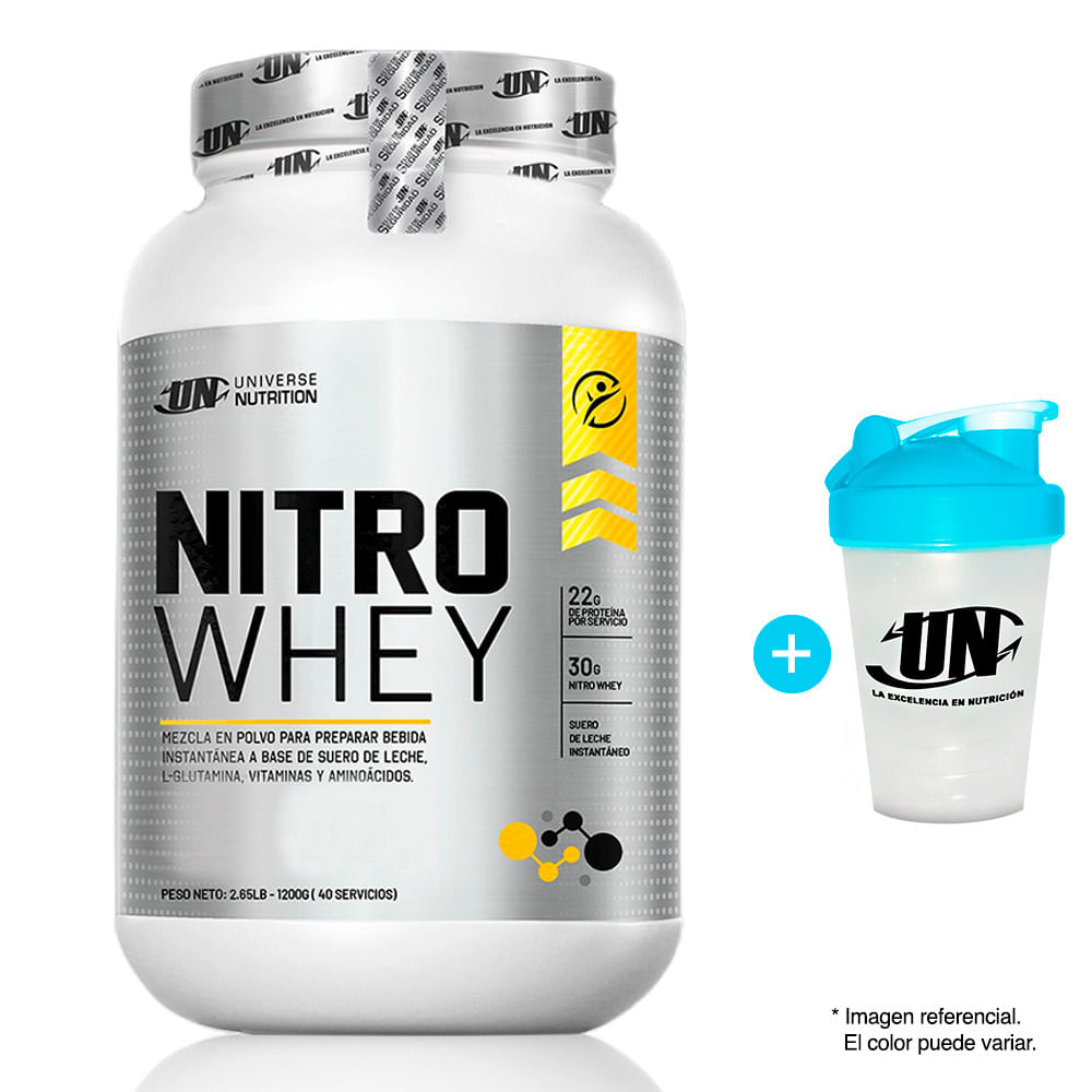 Proteína Universe Nutrition Nitro Whey 1.25kg Chocolate + Shaker