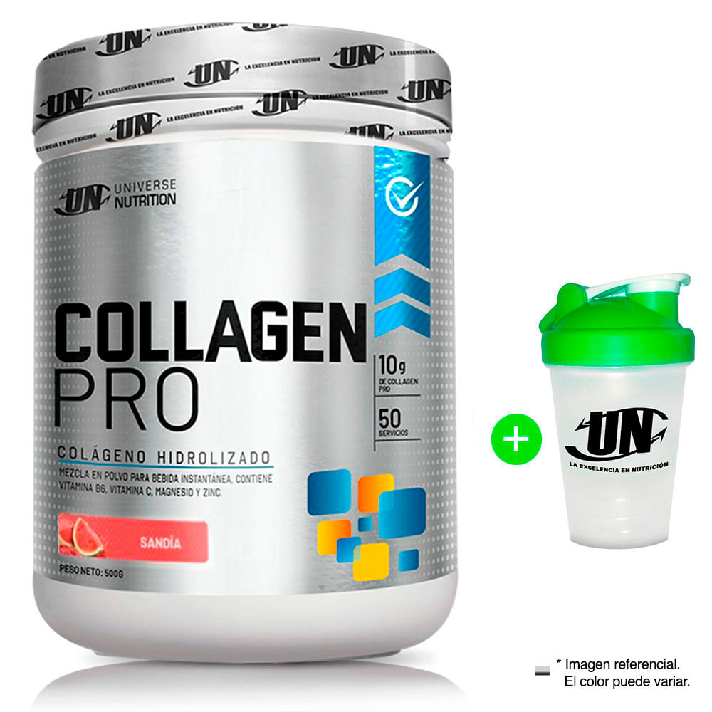 Colágeno Universe Nutrition Collagen Pro 500gr Sandia + Shaker