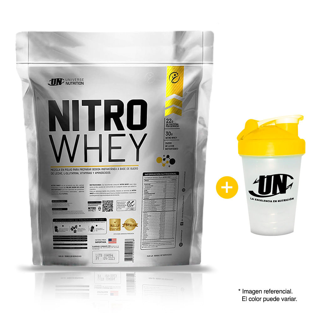 Proteína Universe Nutrition Nitro Whey 3kg Vainilla + Shaker