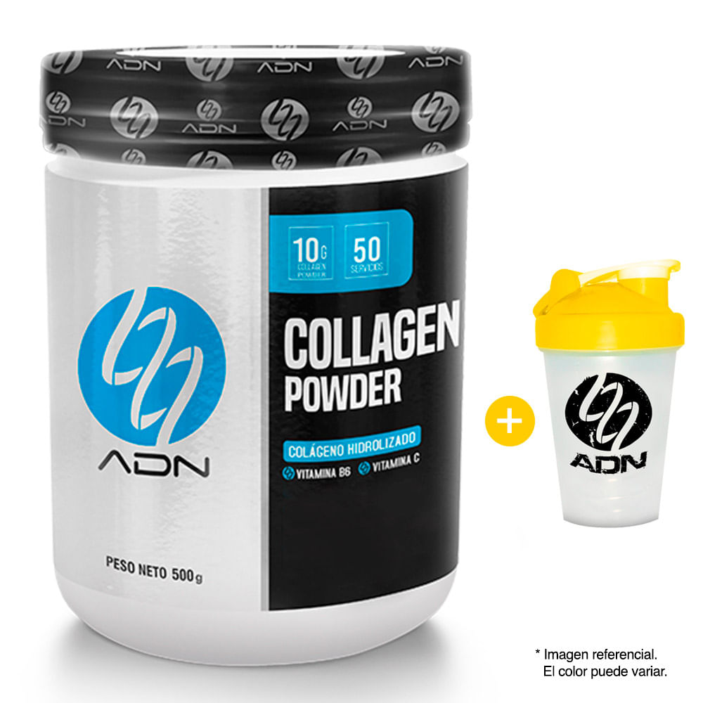 Colágeno Adn Collagen Powder 500gr Naranja + Shaker