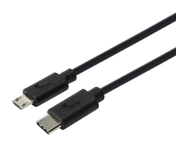 Cable Xtech 1.8m USB a USB-C M Reversible A Micro-USB Tipo B M - XTC-520