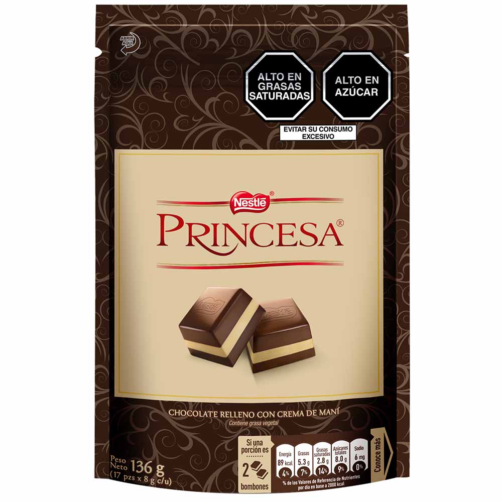 Chocolate NESTLÉ Princesa Clásico Doypack 136g