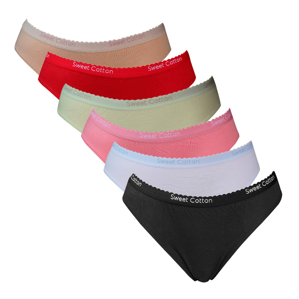 Pack x6 Bikini Sweet Cotton Multicolor