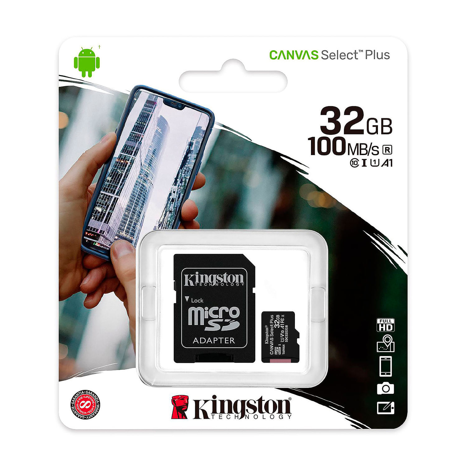 Memoria Micro SD Kingston Canvas Select Plus 32GB Clase 10
