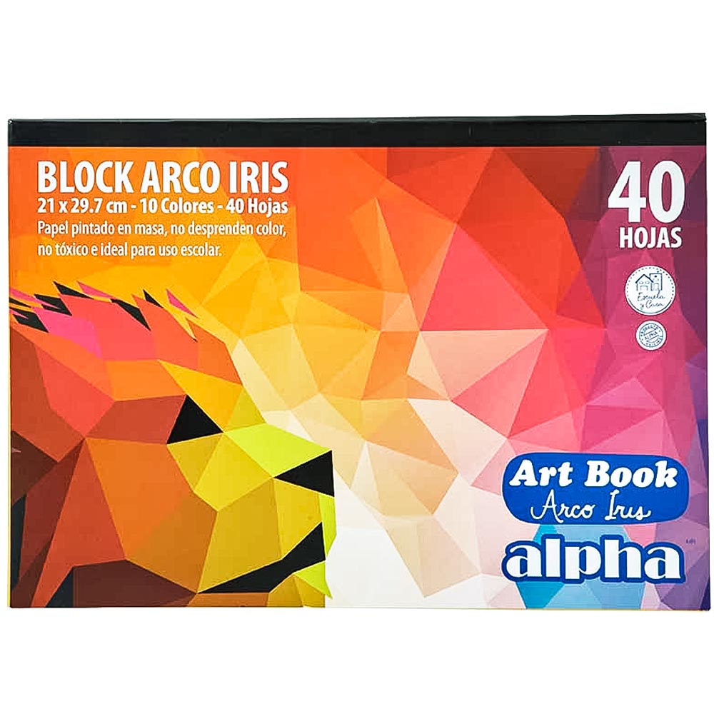 Block ALPHA Arco Iris 40 Hojas