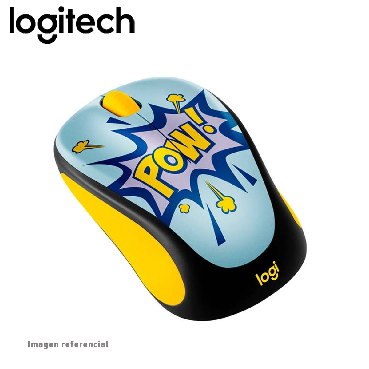 Mouse Logitech M317C Wireless Pow Yellow Black