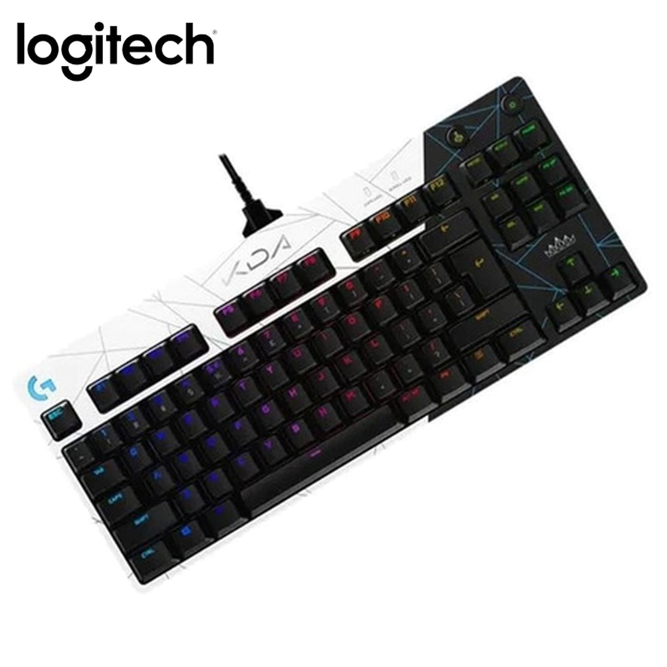 Teclado Logitech Pro Keyboard K/Da Gx White Rgb Black