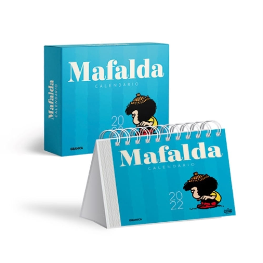 Mafalda 2022 Calendario Caja Azul Claro