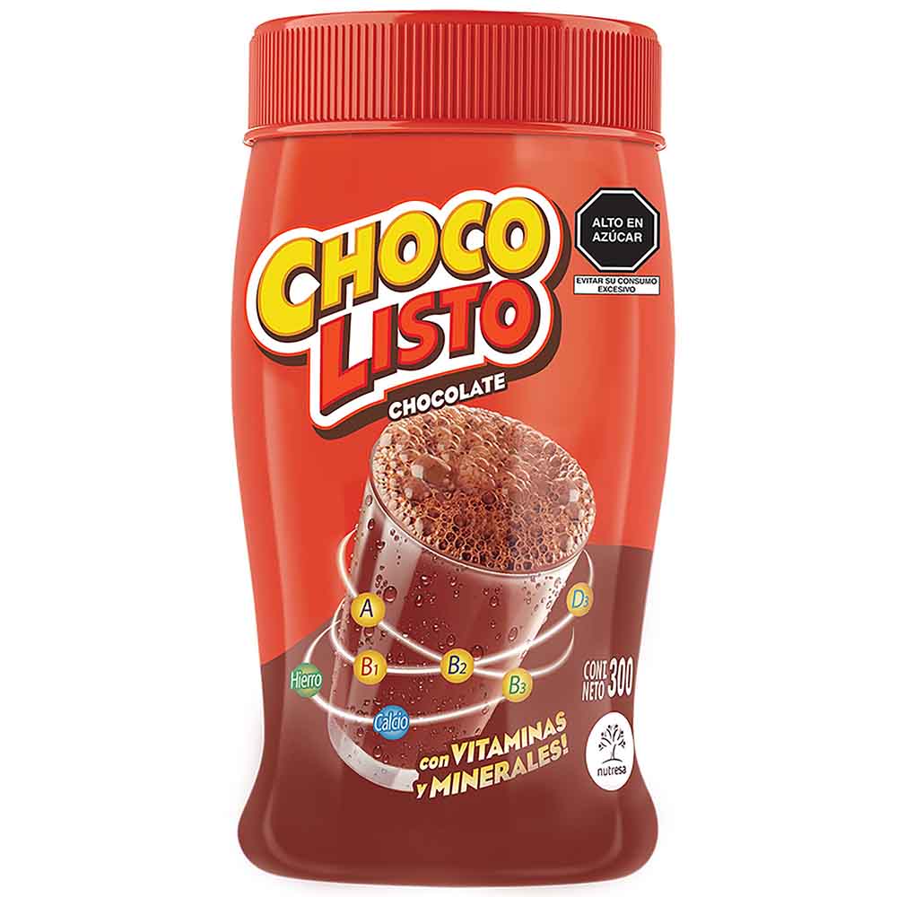 Fortificante en polvo CHOCOLISTO Chocolate instantáneo Frasco 300Gr