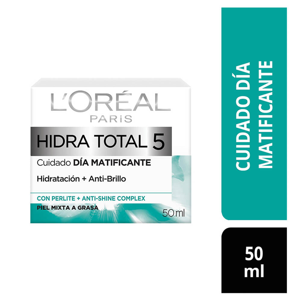 Crema Hidratante Matificante L'Oréal Paris Skin Care Hidra-Total 5 - Pote 50 ML