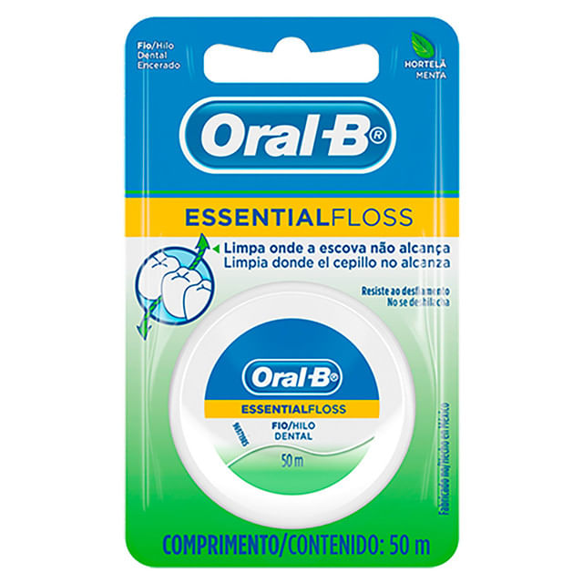 Hilo Dental Essential Floss Oral-B Sabor Menta - Dispensador 50 M