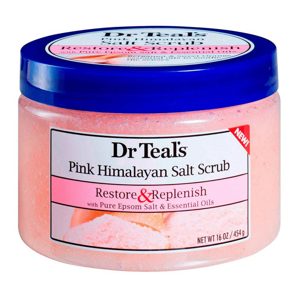 Crema Exfoliante Dr. Teal's Exfoliat & Renew Pink Himalayan Salt - Pote 454 G