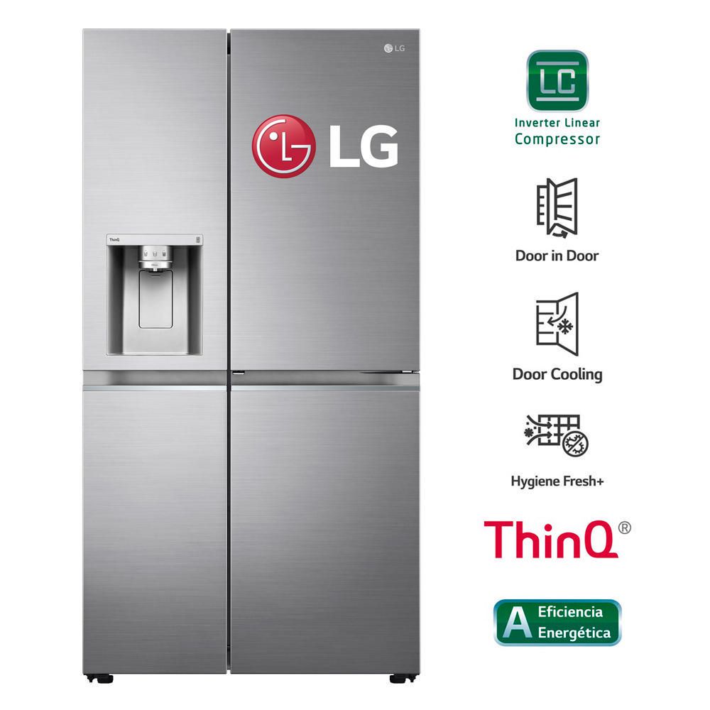 Refrigeradora LG Side By Side 617 L con Door-In-Door LS66SDP Plateado