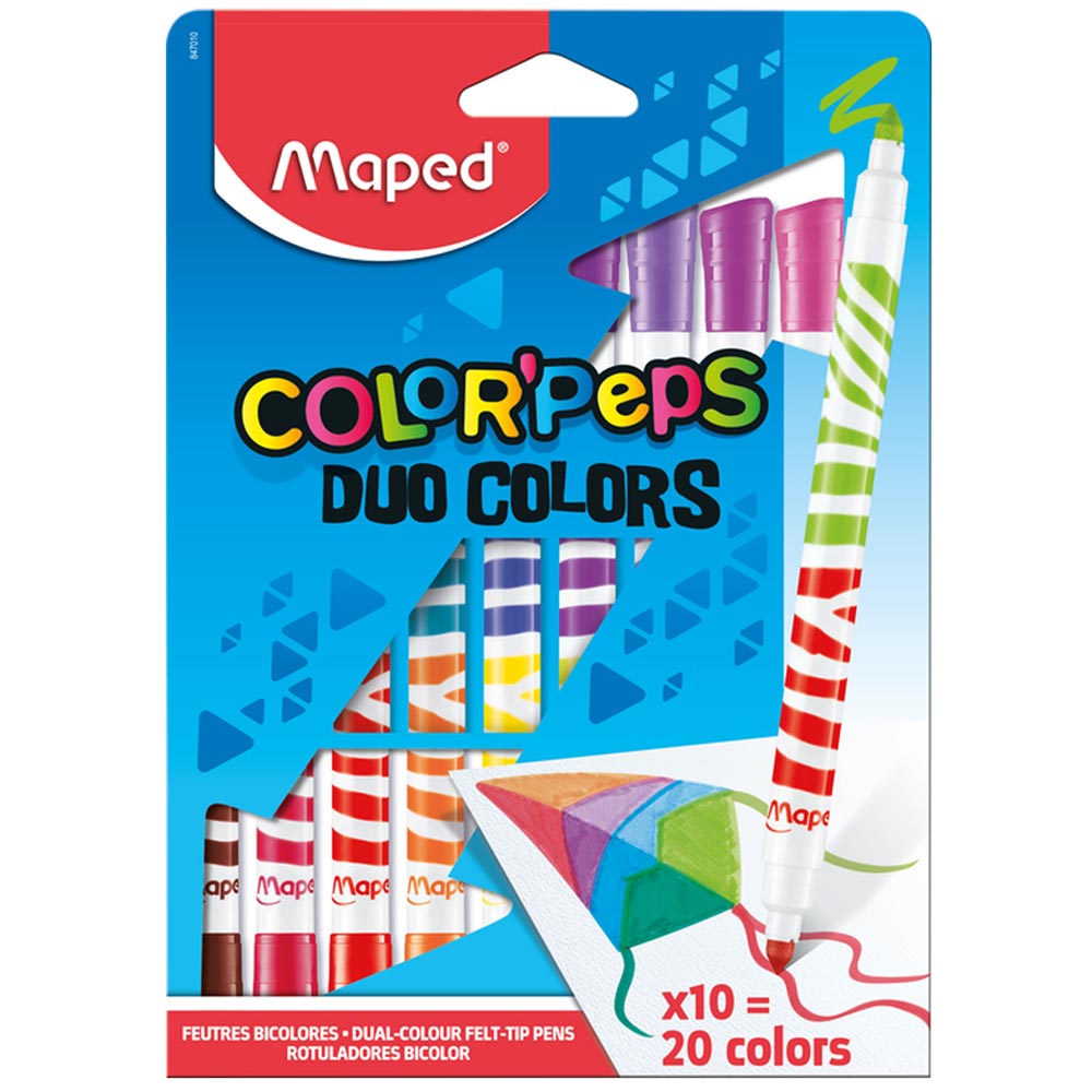 Plumones Duo MAPED Color'Peps Caja 12un