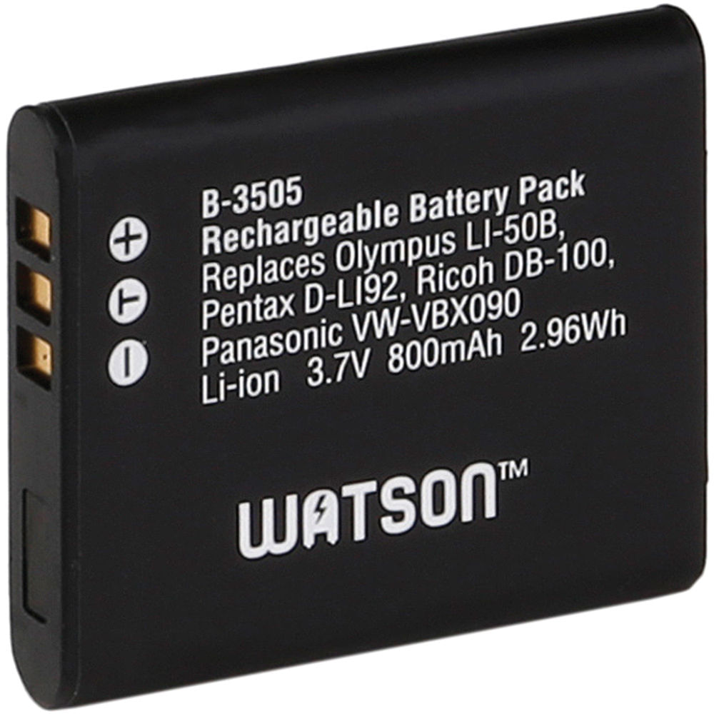 Watson Li-50B / Vw-Vbx090 / D-Li92 Lithium-Ion Battery Pack (3.7V, 800Mah)