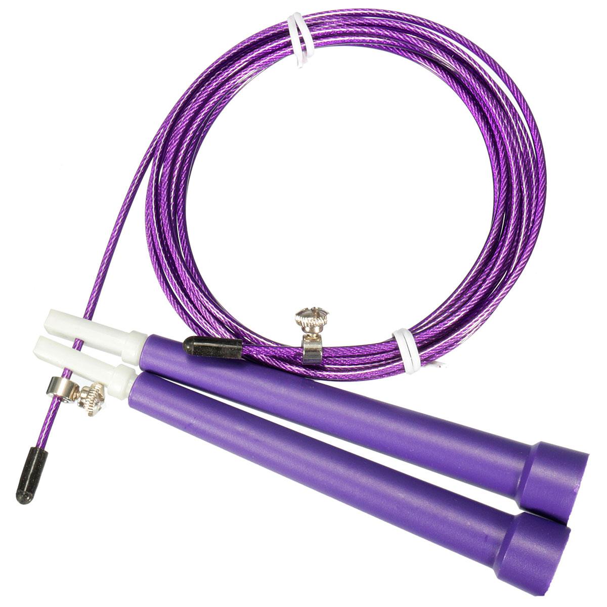 Soga de Saltar Cuerda de Acero Velocidad Speed Jump Rope Morado