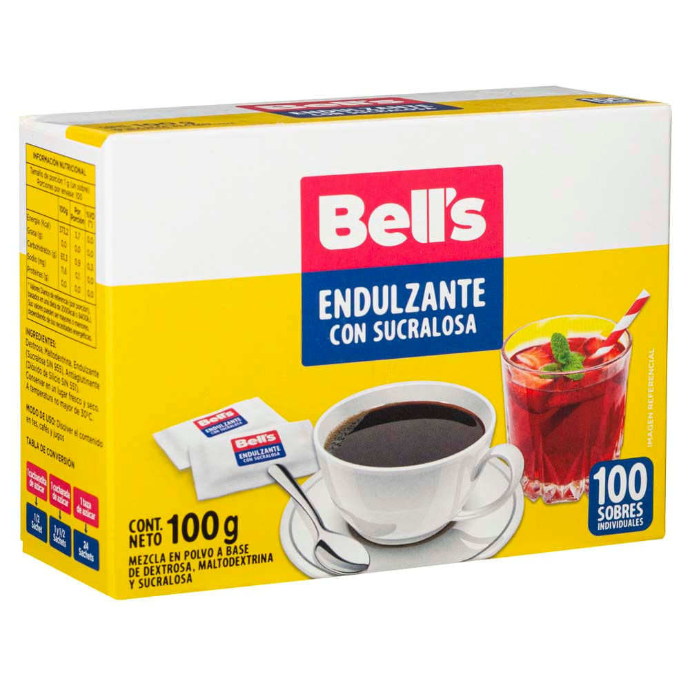 Edulcorante BELL'S Baja en Calorías Caja 100un