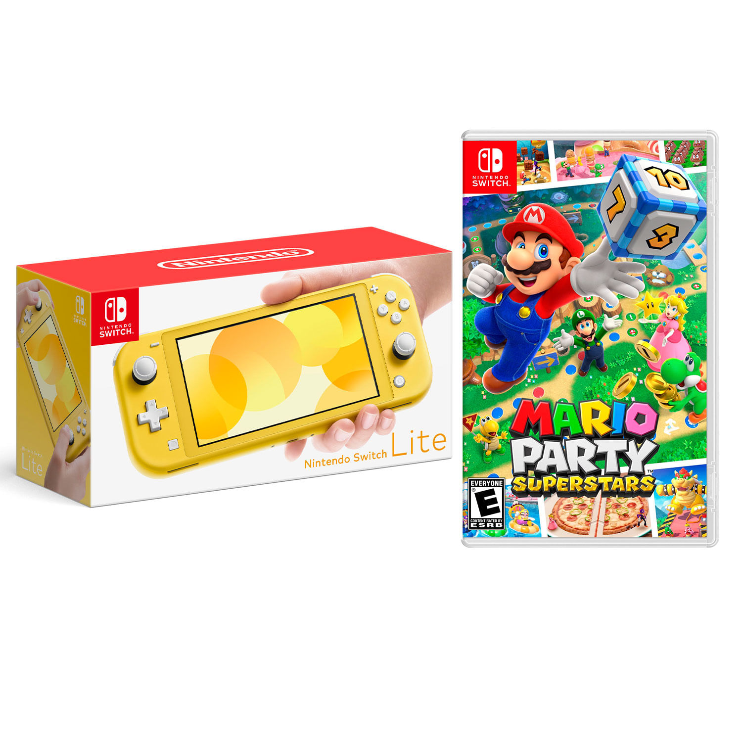 Consola Nintendo Switch Lite Amarillo + Mario Party Superstar