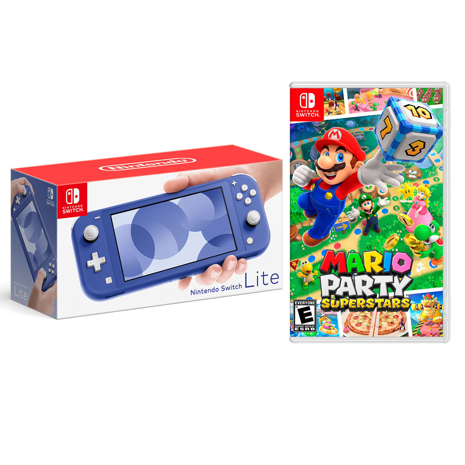 Consola Nintendo Switch Lite Azul + Mario Party Superstar