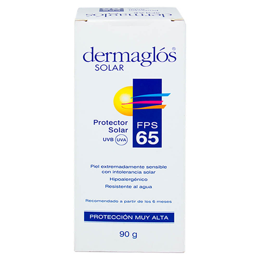 Pantalla Solar Dermaglos FPS65 - Tubo 90 G
