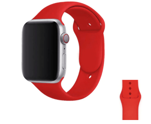 Correa de Silicona Rojo  Compatible con Apple watch 42/44/45 Mm