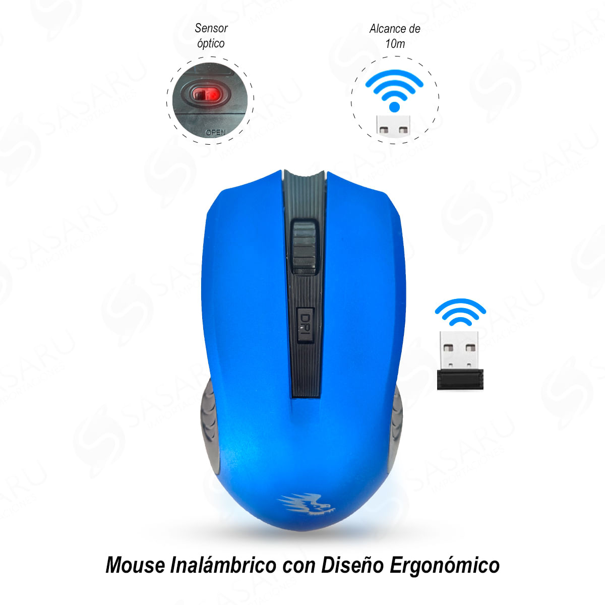 Mouse Inalámbrico con Diseño Ergonómico