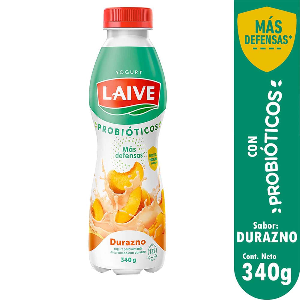 Yogurt LAIVE Bio Durazno Botella 370g