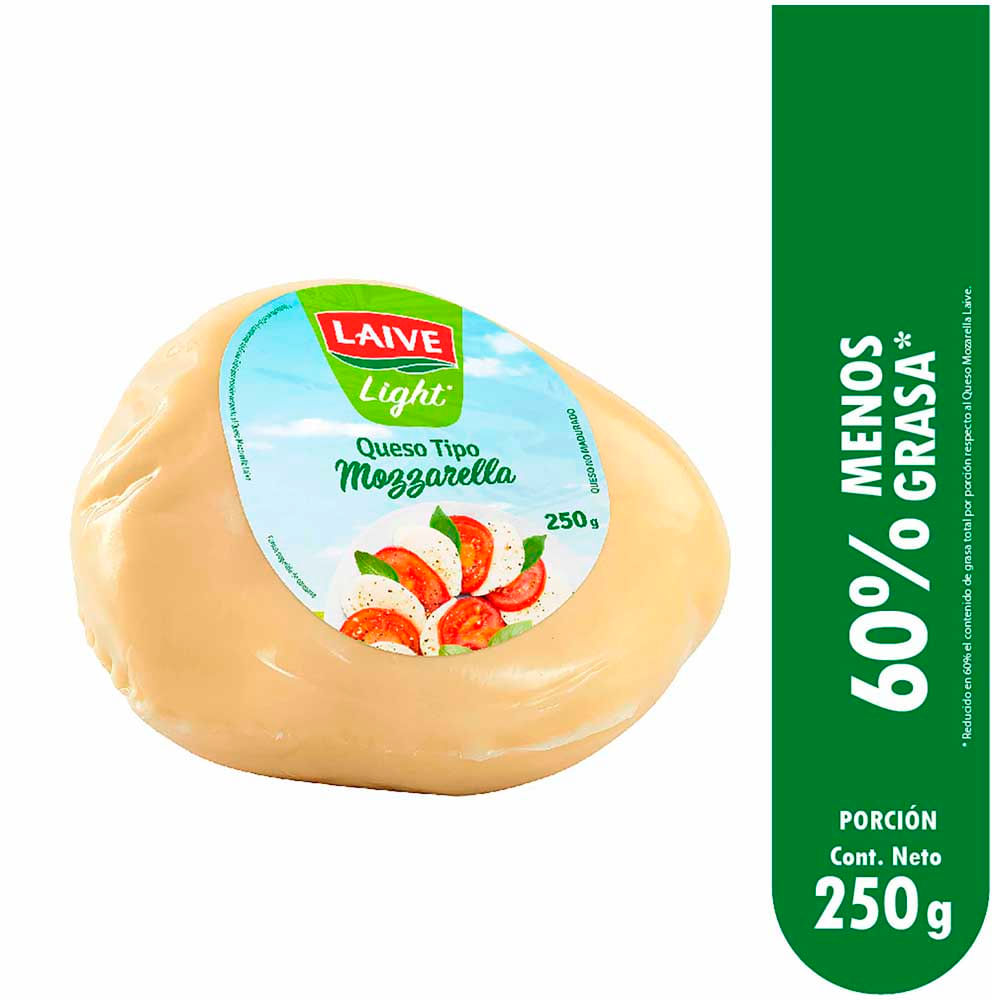 Queso Mozzarella Light LAIVE Sbelt Paquete 250g
