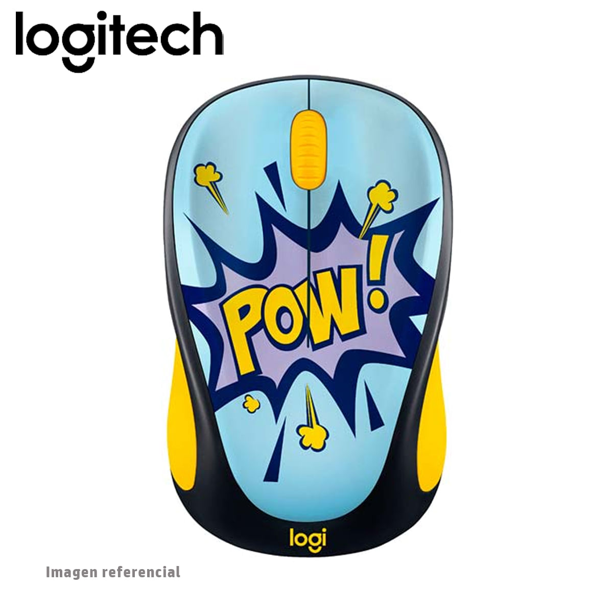 Mouse Logitech M317C Wireless Pow Yellow Black